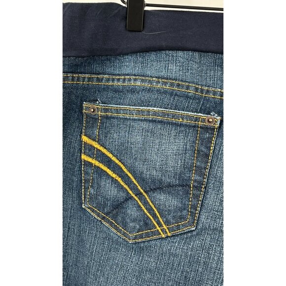 Oh Baby Motherhood Maternity Wide Leg Jean Xl 3" Elastic Waistband  Denim Pants - Picture 7 of 12